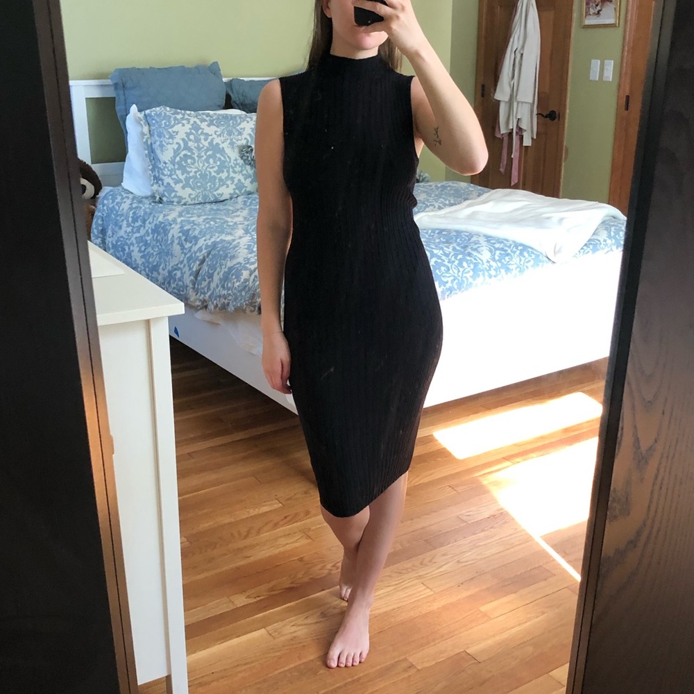 Black sweater dress